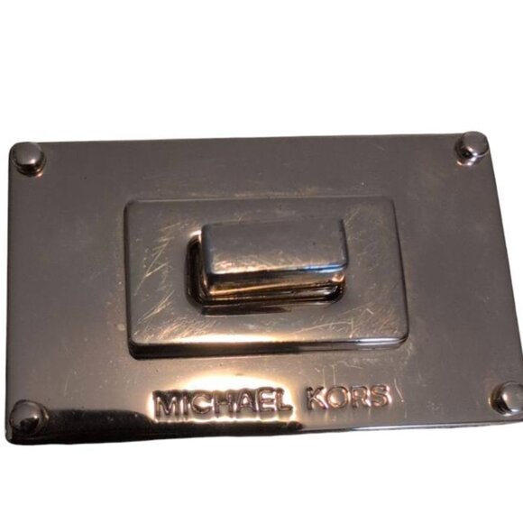 Michael Kors Purse Metallic Large Clutch Shoulder Bag in Gold with Chain Strap - Picture 8 of 8